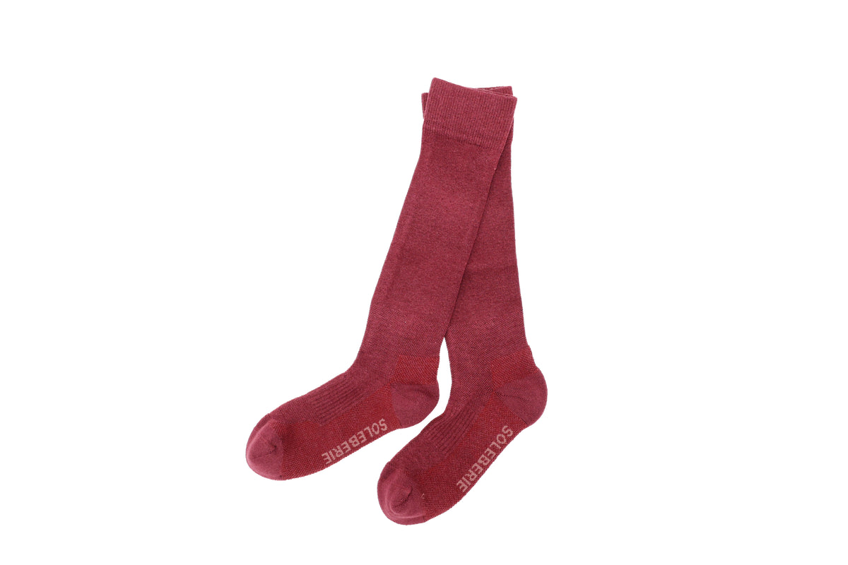 Burgundy Classic Long Socks