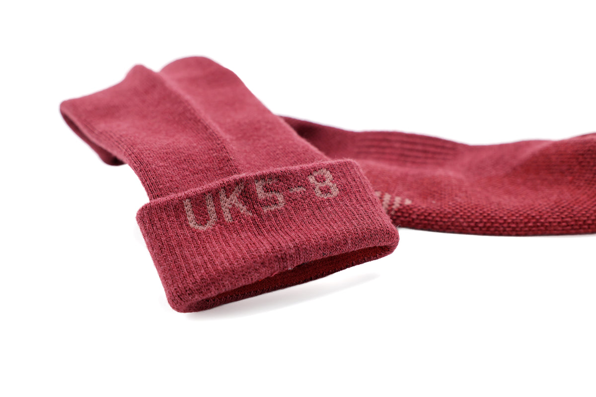 Burgundy Classic Long Socks
