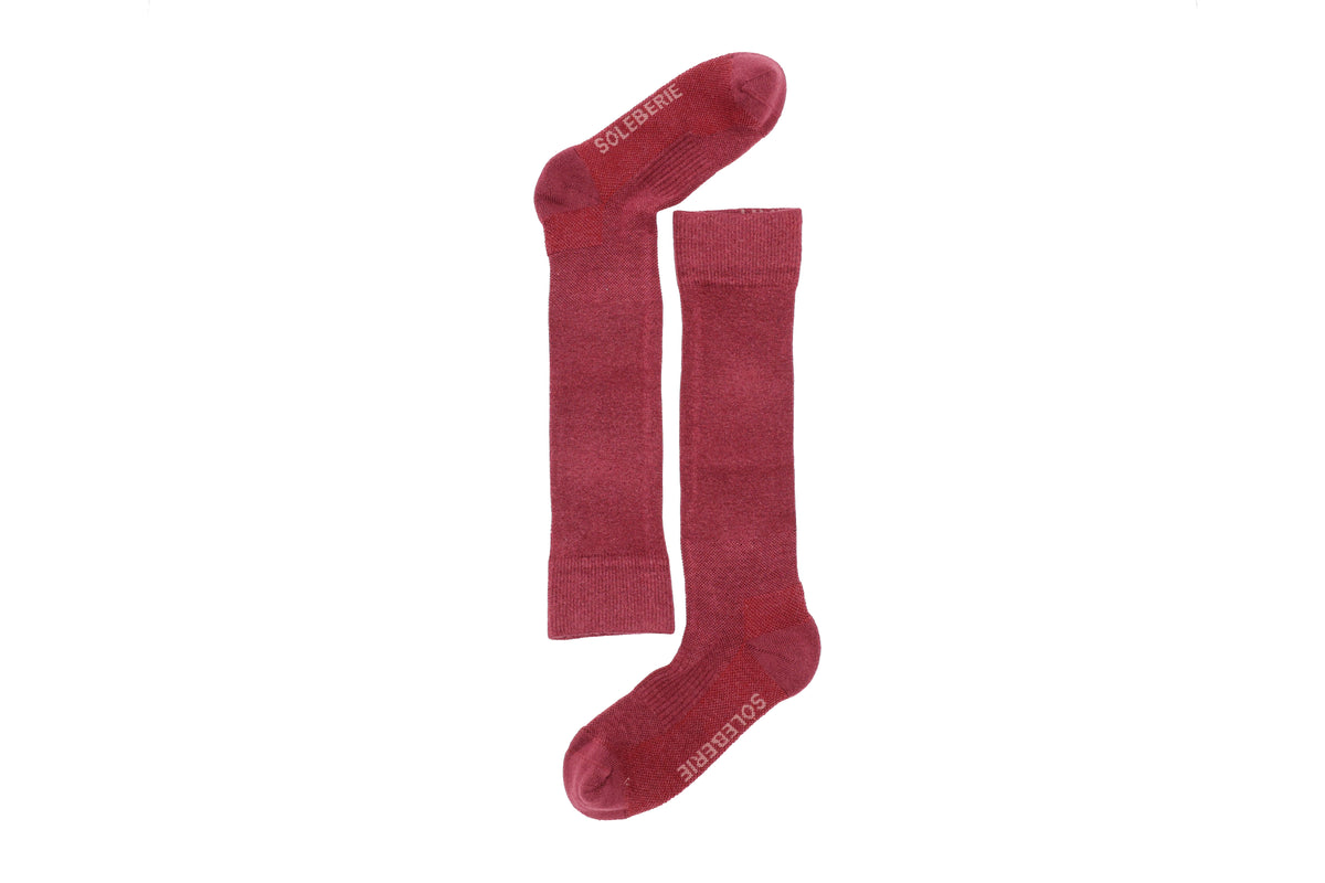 Burgundy Classic Long Socks