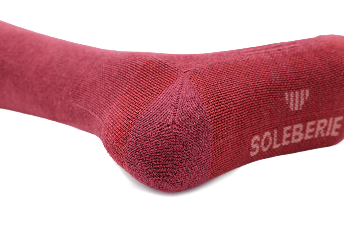 Burgundy Classic Long Socks