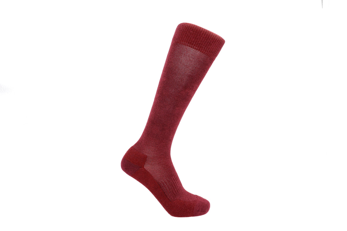 Burgundy Classic Long Socks