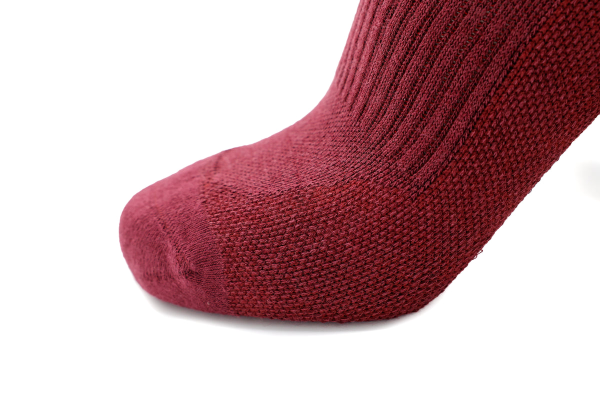 Burgundy Classic Long Socks