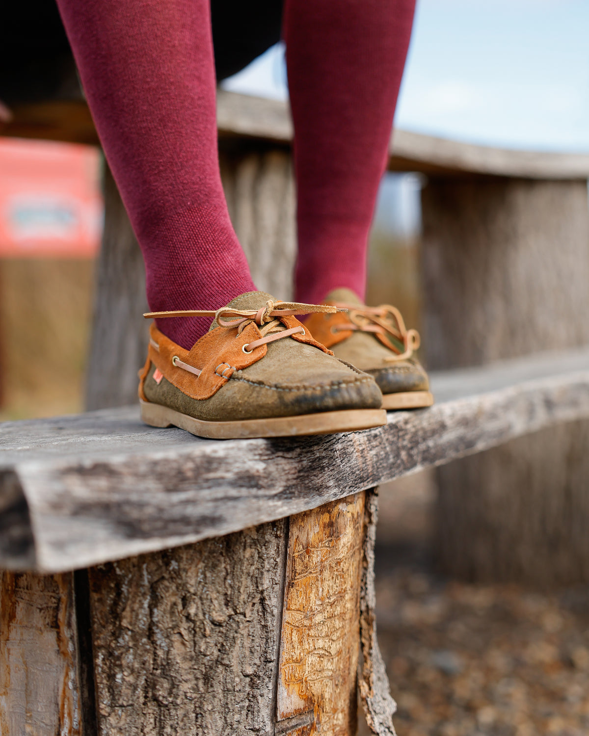 Burgundy Classic Long Socks