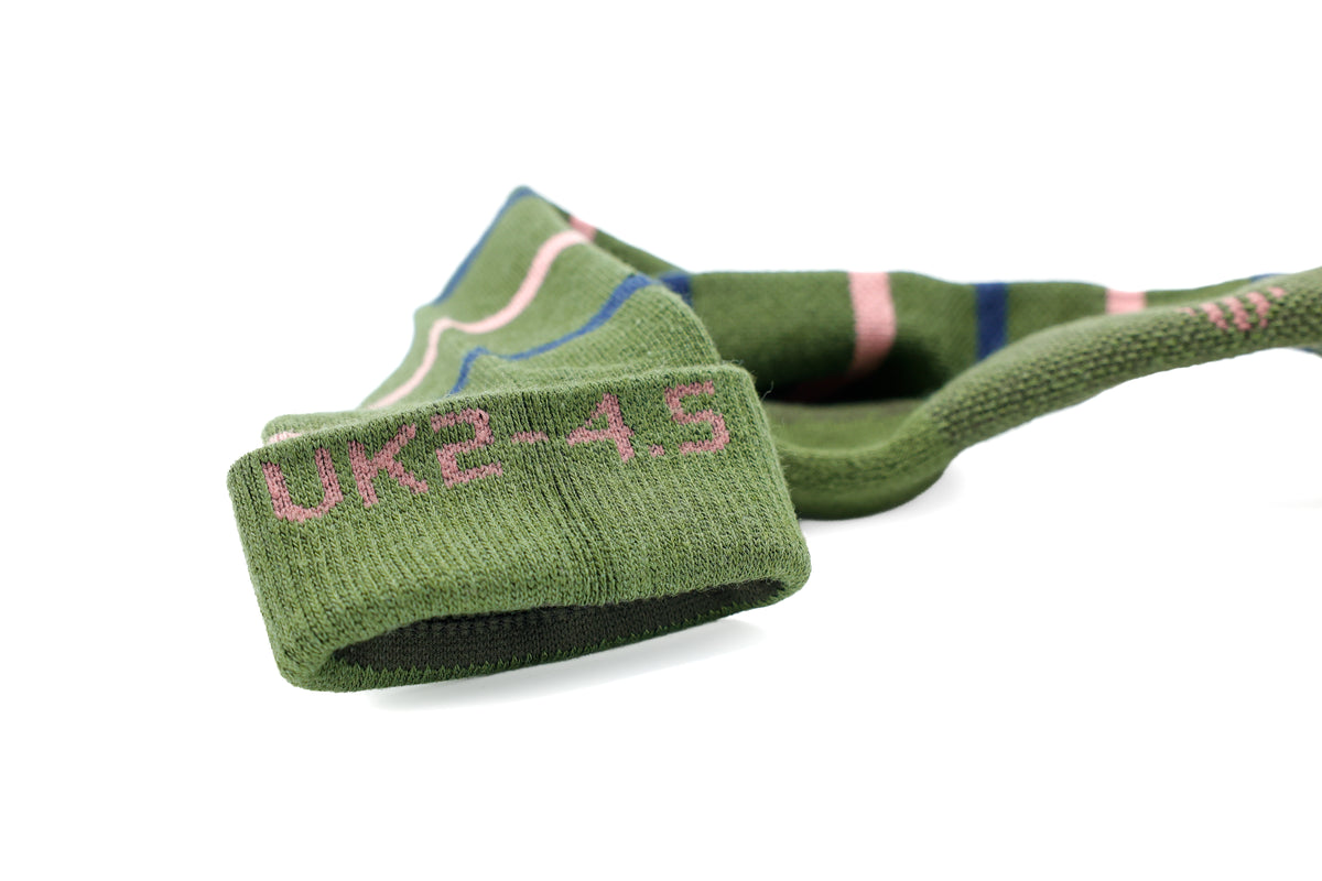 Green Stripe Classic Long Socks