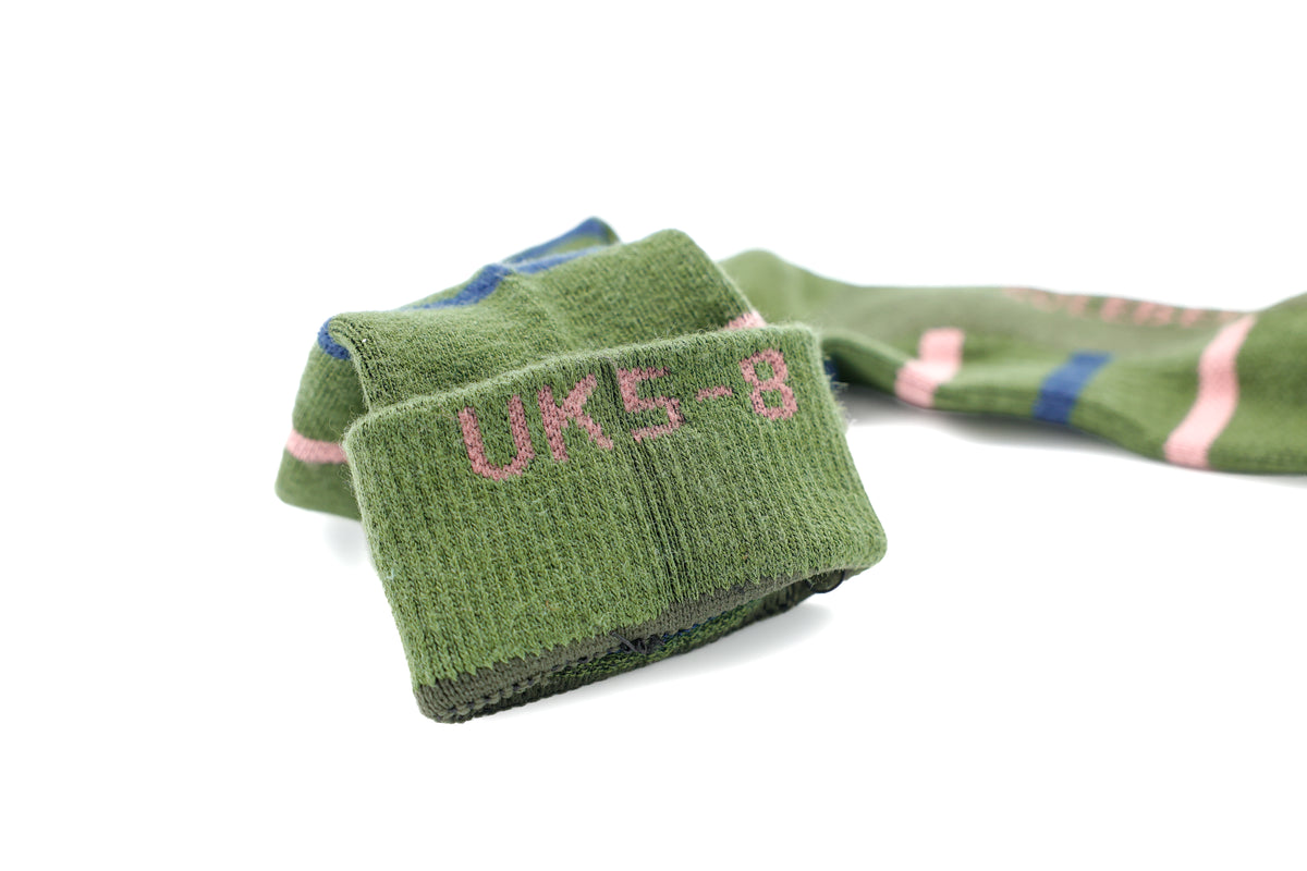 Green Stripe Classic Long Socks