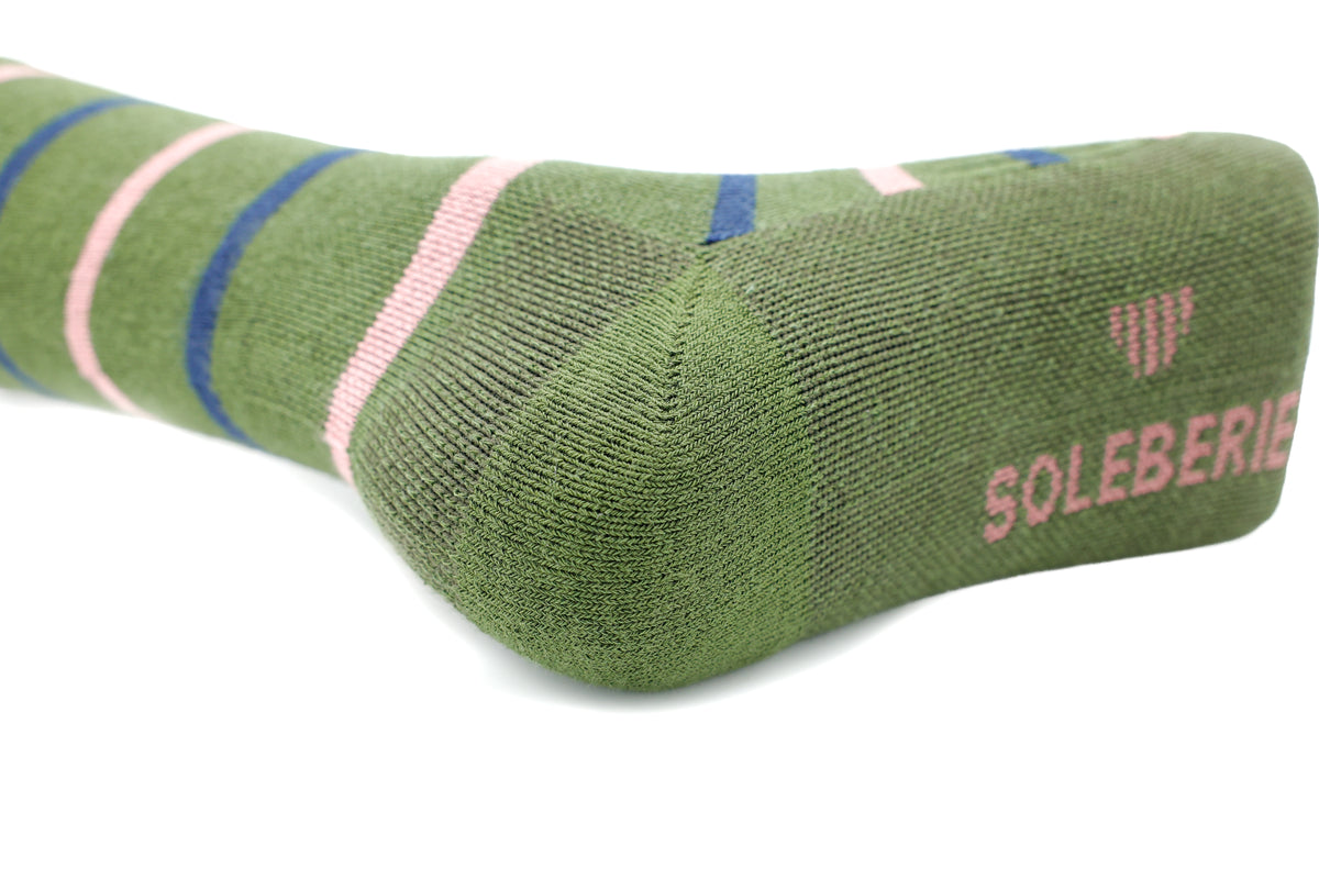 Green Stripe Classic Long Socks