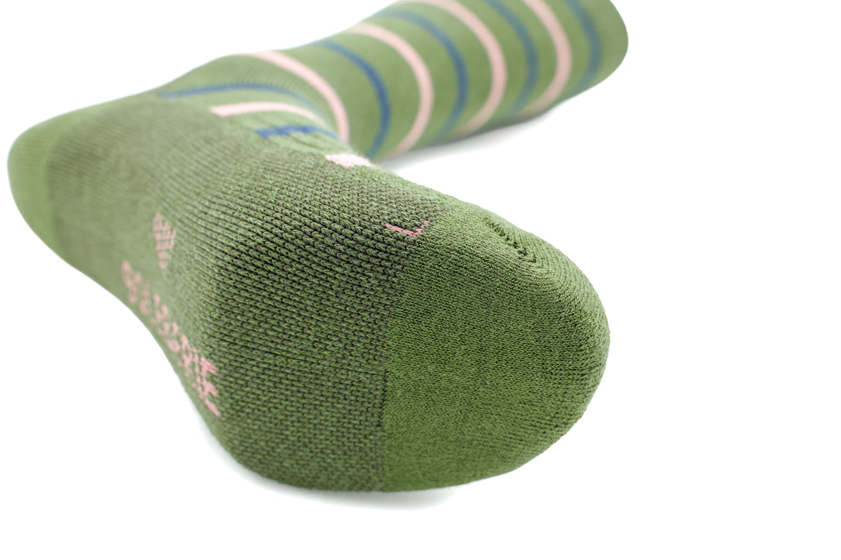 Green Stripe Classic Long Socks