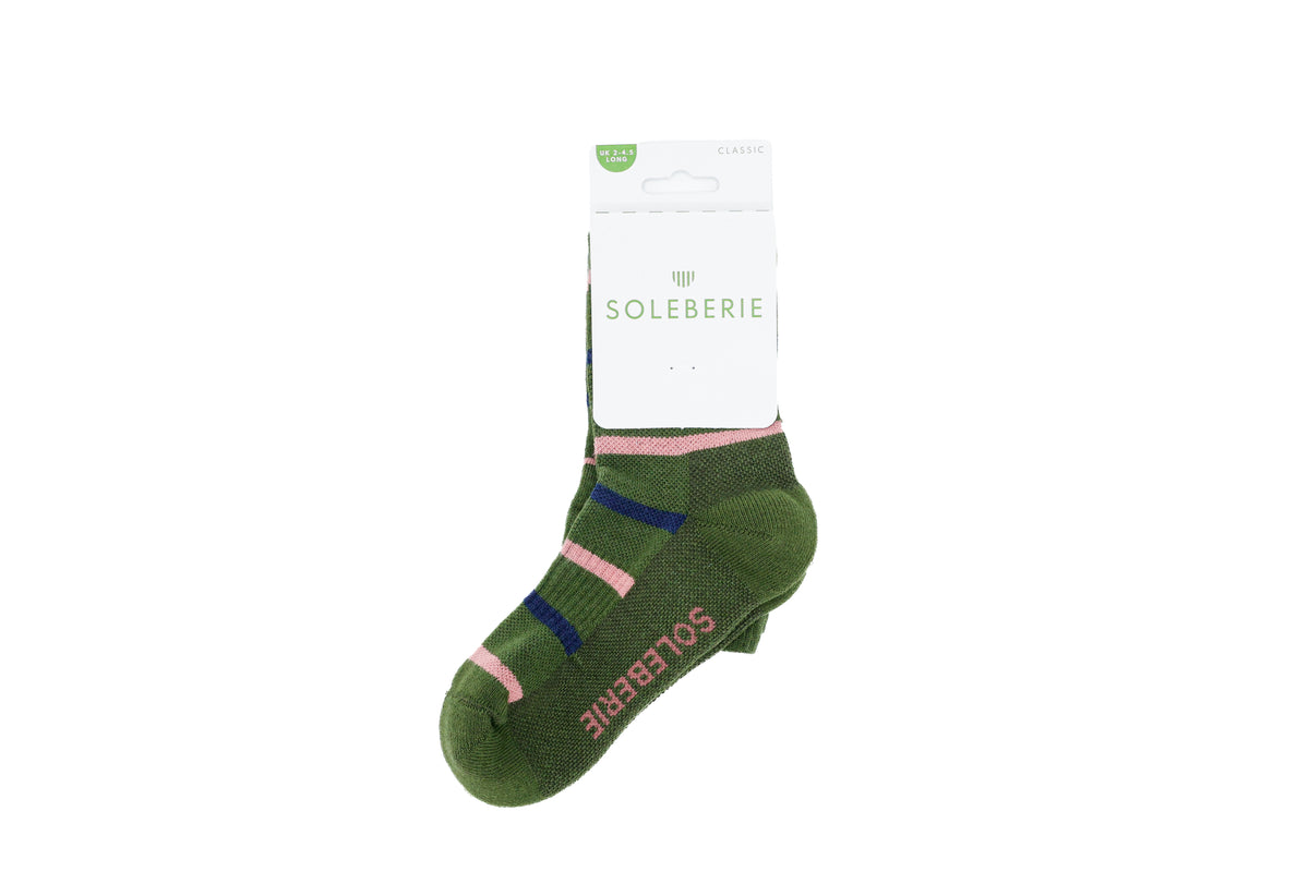 Green Stripe Classic Long Socks