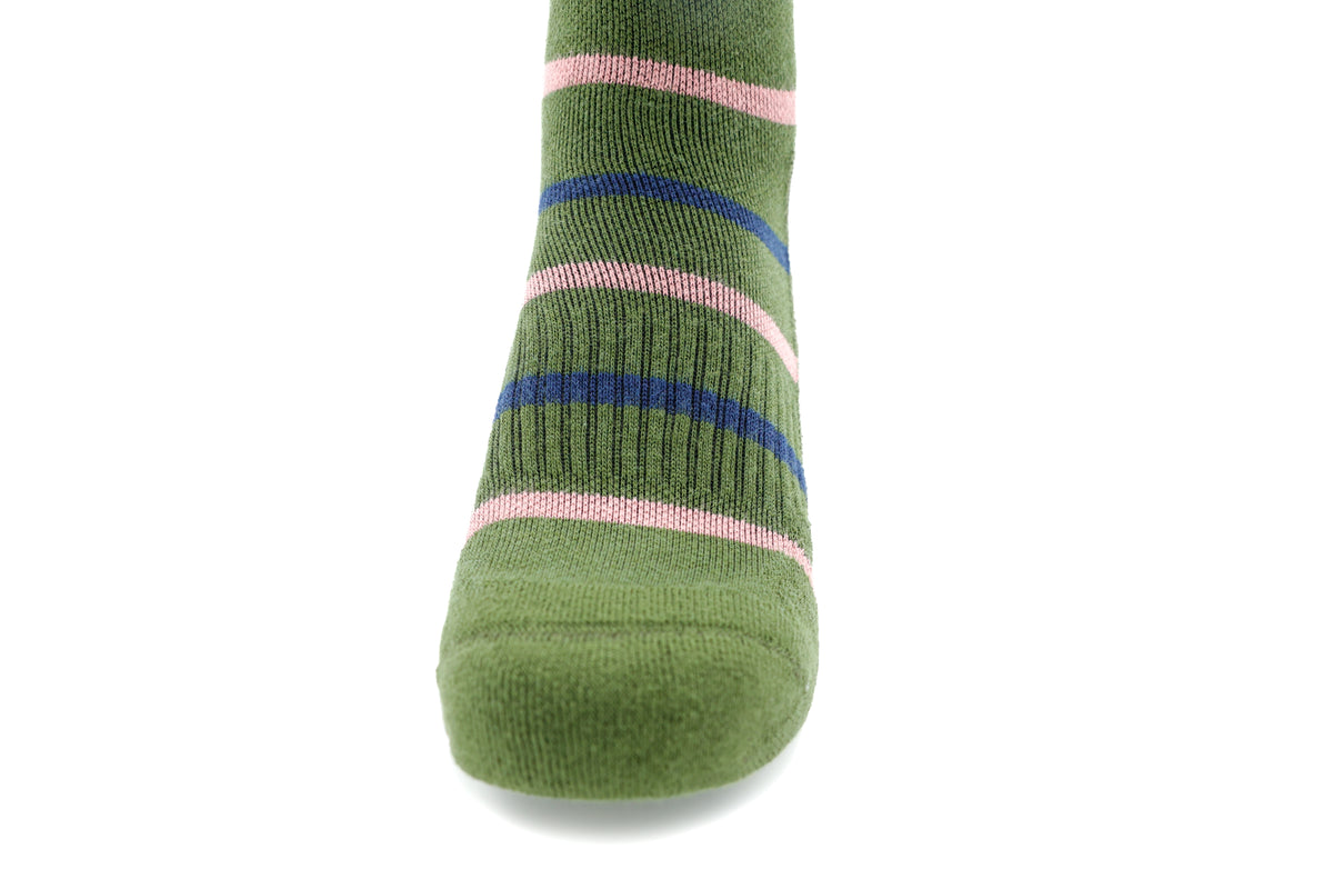 Green Stripe Classic Long Socks