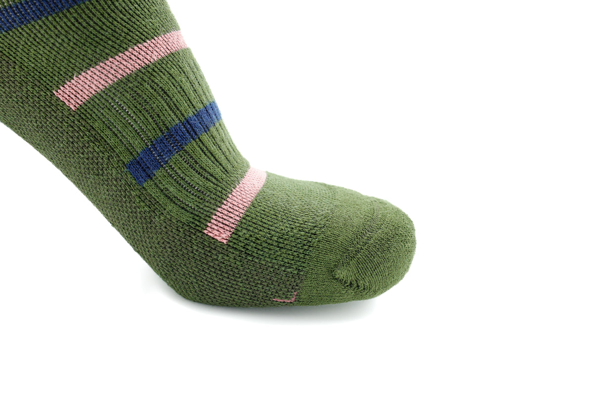 Green Stripe Classic Long Socks
