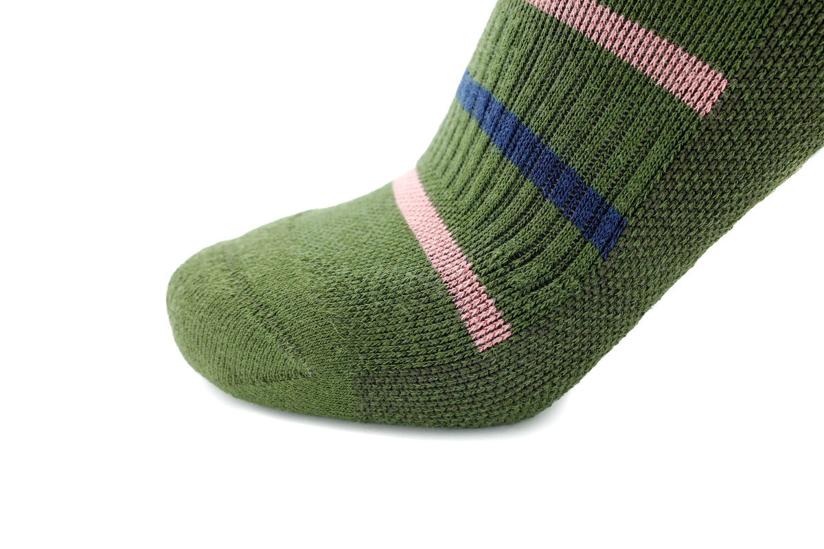 Green Stripe Classic Long Socks