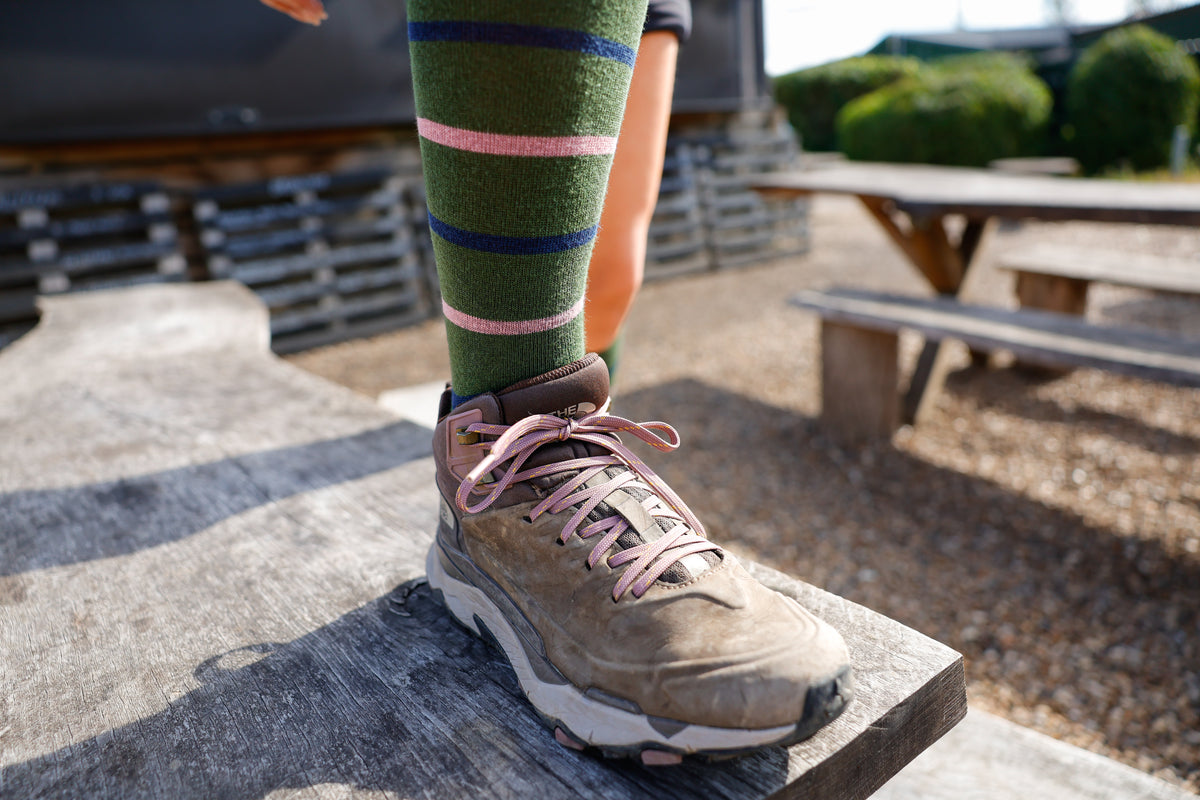 Green Stripe Classic Long Socks