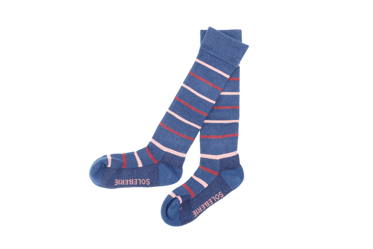 Navy Stripe Classic Long Socks
