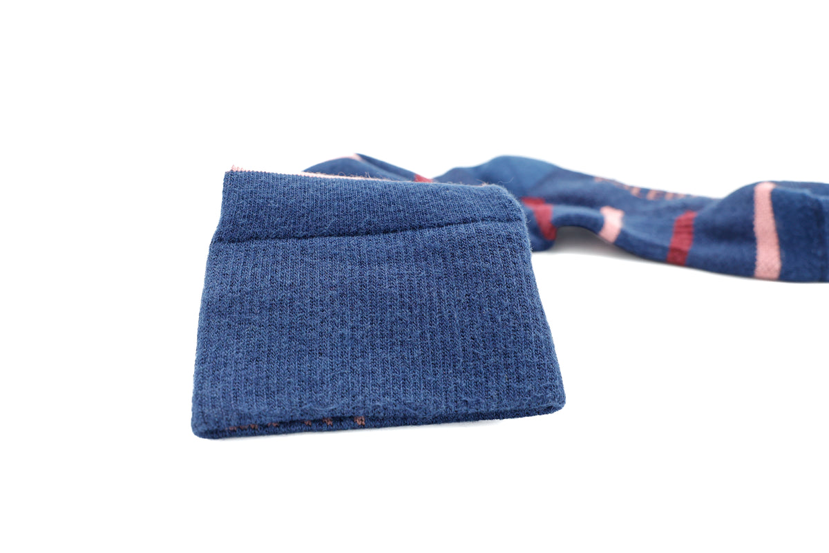 Navy Stripe Classic Long Socks