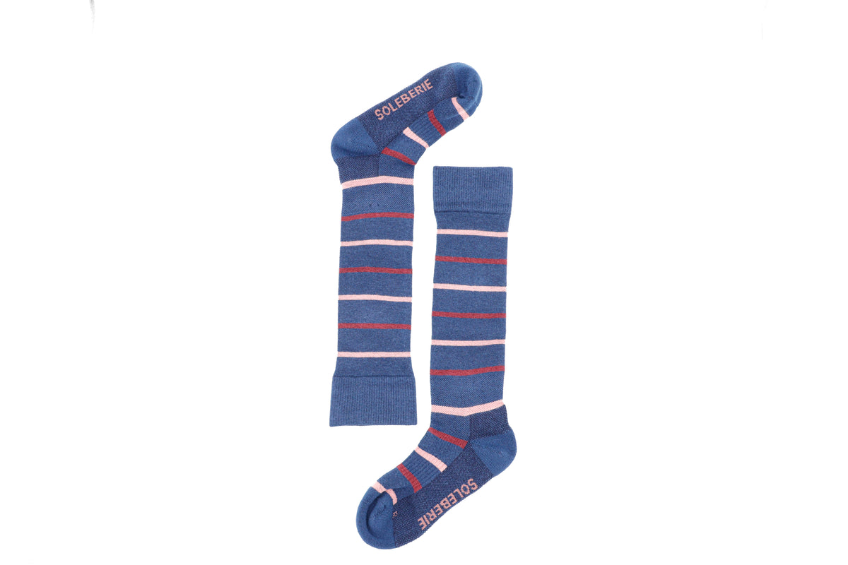 Navy Stripe Classic Long Socks