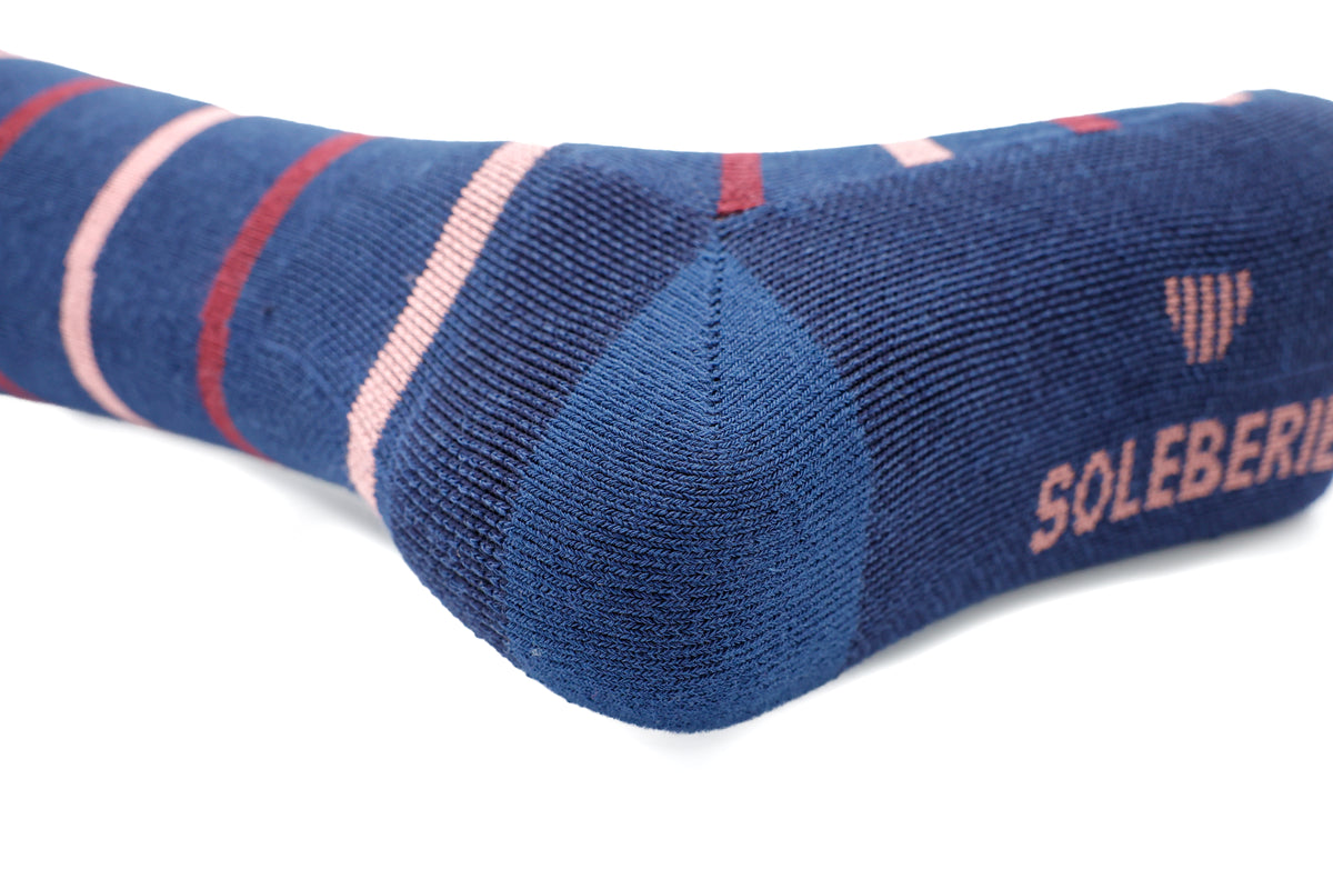 Navy Stripe Classic Long Socks