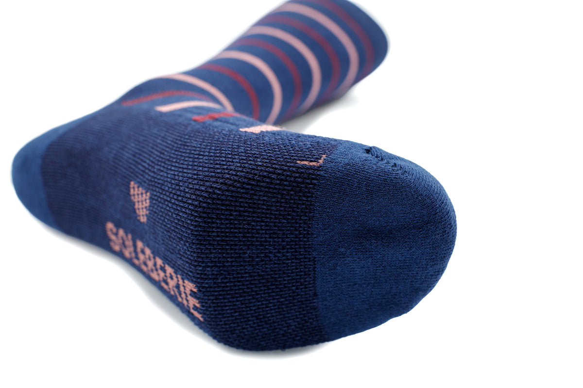 Navy Stripe Classic Long Socks