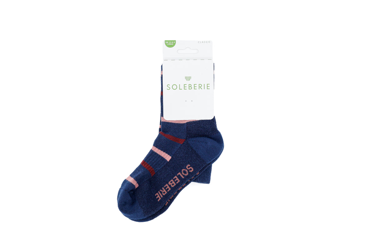 Navy Stripe Classic Long Socks
