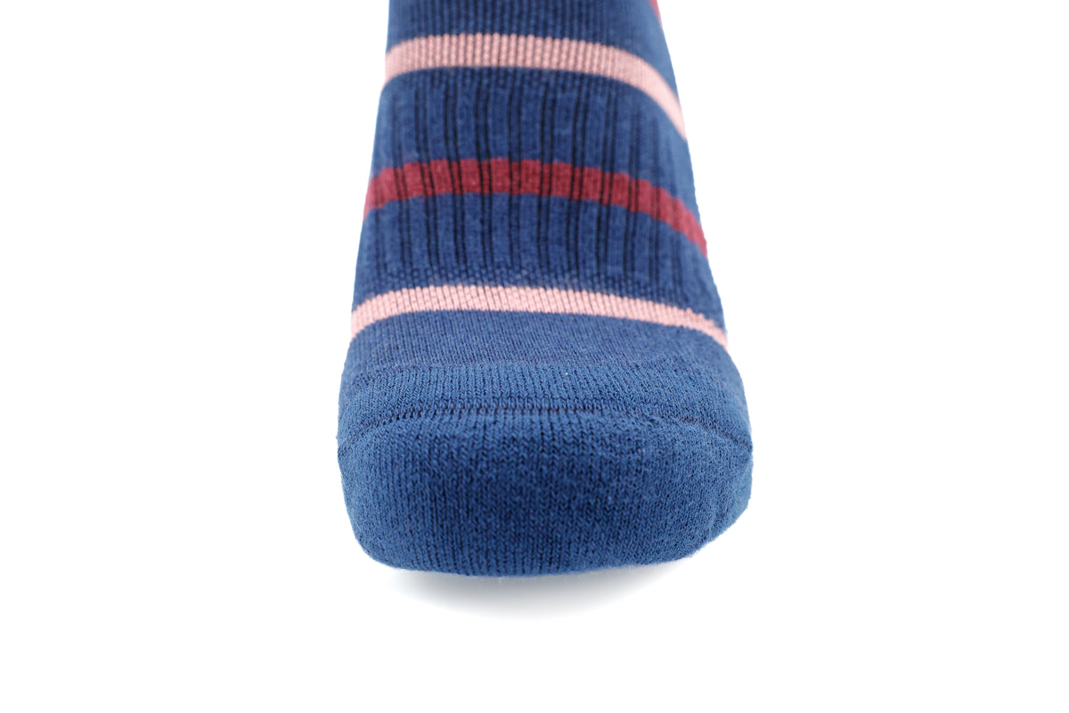 Navy Stripe Classic Long Socks