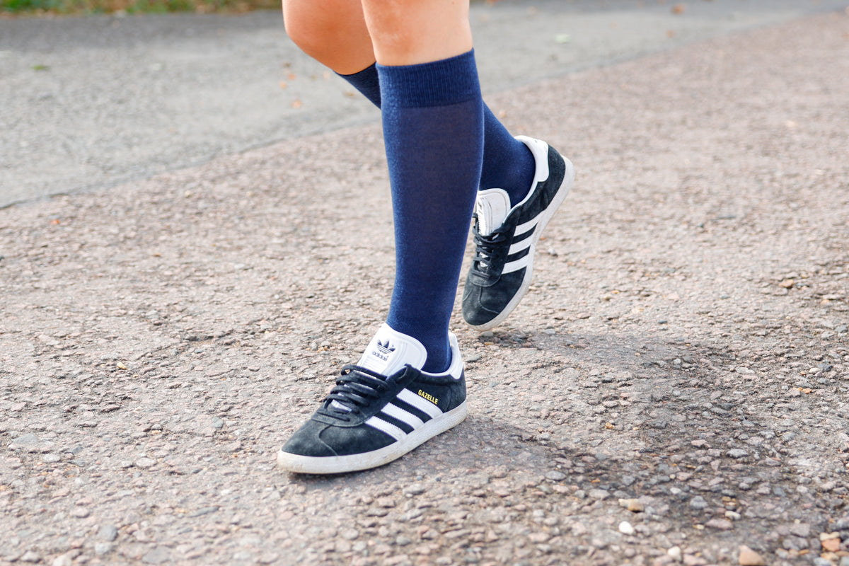 Navy Classic Long Socks