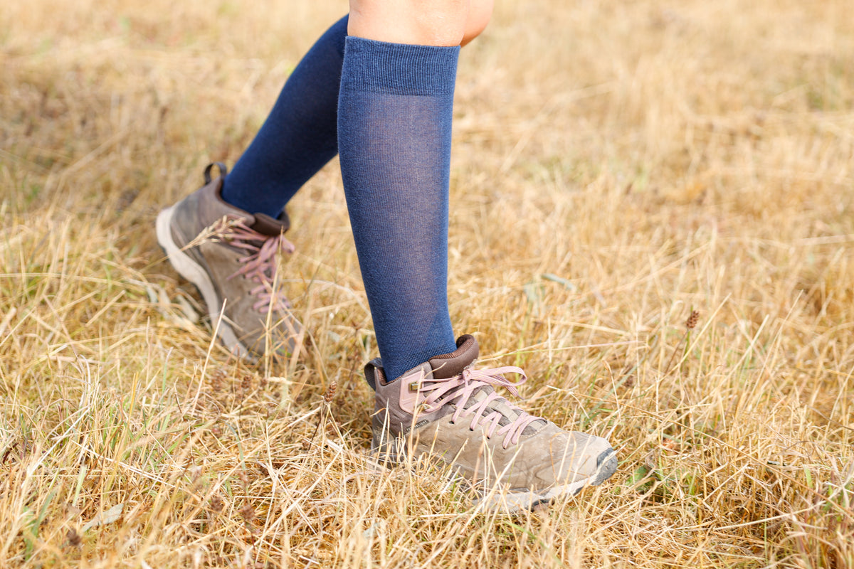 Navy Classic Long Socks